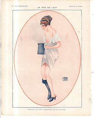 #ad 1916 La Vie Parisienne Original French cover only by Leonnec Art Deco