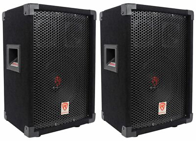 #ad 2 Rockville RSG8 8” 300 Watt 2 Way 8 Ohm Passive DJ Pro PA Speaker