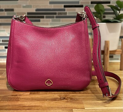 #ad Kate Spade Kailee Medium Bag Cranberry Cocktail Red Leather Shoulder Crossbody
