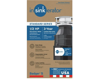 #ad InSinkErator Badger 5 1 2HP Garbage Disposal