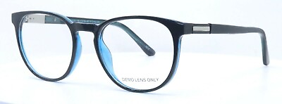 #ad MP20204 Black Blue Round Mens Full Rim Eyeglasses Frames 51 19 140