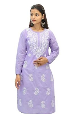 #ad Indian Bollywood Women Kurti Kurta Ethnic Embroidery Designer Top Tunic Dress