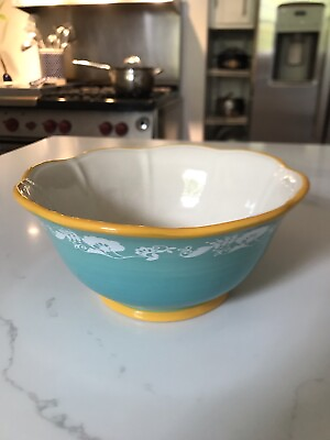 #ad The Pioneer Woman Spring Bouquet Serving Cereal Bowl 6.75” Teal Floral
