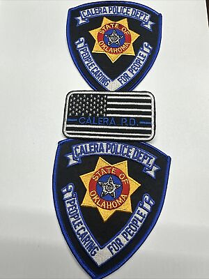 #ad Calera Police State Of Oklahoma Patch Lot