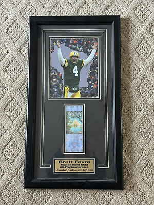 #ad Brett Favre Super Bowl XXXI Framed Photo and Game Ticket