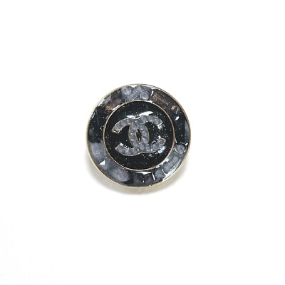 #ad One Vintage 639 Coco Chanel Button Stone CC Logo Round 1.6cm 0.62quot;