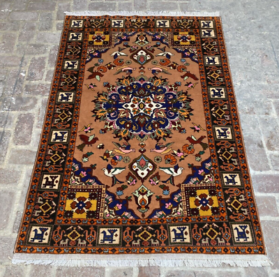 #ad Afghan Hand Knotted Medallion Rug Fine Tribal Pattern Carpet
