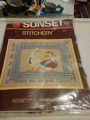 #ad What#x27;s Good for the Goose... Sunset Stitchery #2724 Fits Frame 14quot;×18quot; New **