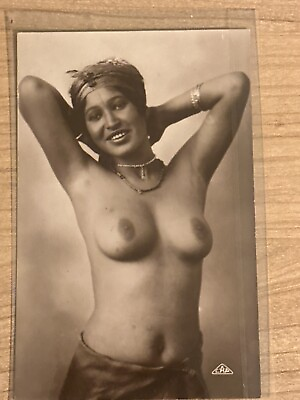 #ad Beauties Arabes Topless Postcard real photo CAP Strasbourg