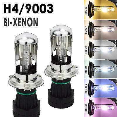 #ad NEW H4 9003 Hi Lo Bi Xenon HID Replacement Bulb AC 35W CS2 Super Bright 4K 12K