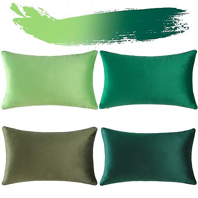 #ad Set of 4 Super Soft Velvet Decorative Throw Pillow Covers Set Luxury Cushion ...