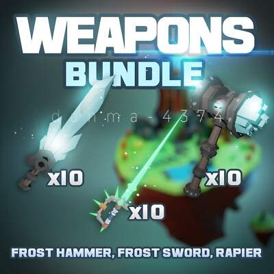#ad Roblox Islands Weapon Bundle 10x Frost Hammer 10x Frost Sword 10x Rapier