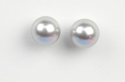 #ad 925 Sterling Silver Classic Pearls Stud Earrings