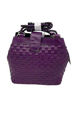 #ad Patricia Nash Discovery Woven Iverna Bucket Bag Purple Jam