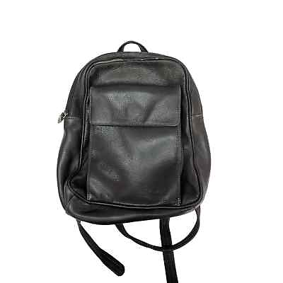 #ad TIGNANELLO Leather Women’s Black Backpack Purse Everyday Travel Bag Full Zip
