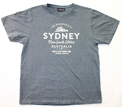 #ad Sydney Australia New South Wales Men#x27;s Short Sleeve T Shirt Grey XL Adam Hill