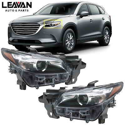 #ad LED Headlight W O AFS Leftamp;Right Side Pair Assembly For Mazda CX 9 CX9 2016 2020