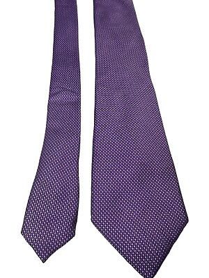 #ad Michael Michael Kors Purple 100% Silk Jacquard Dress Neck Tie