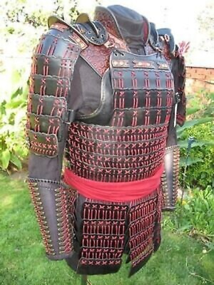 #ad Medieval Samurai Armor Ninja Breastplate Leather Lamellar