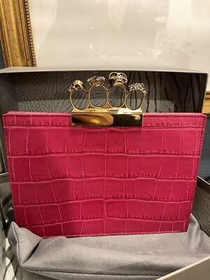Alexander McQueen Clutch bag Auth Women hot pink Gerald flat pouch unused JP
