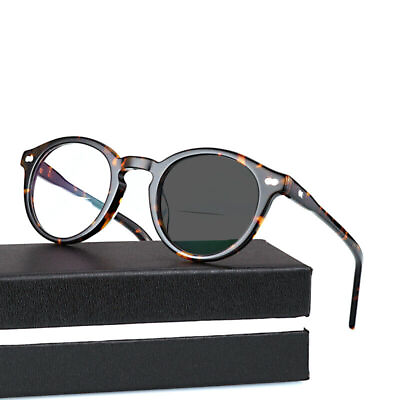 #ad Acetate Bifocal Reading Glasses Transition Photochromic Johnny depp Magnifier