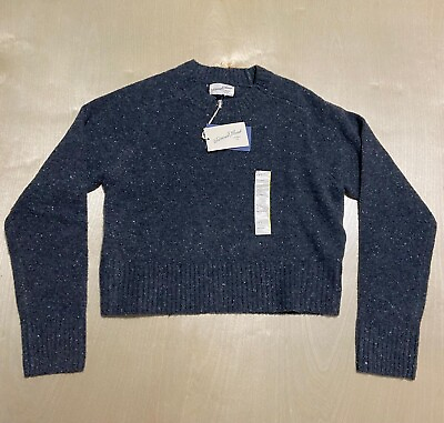 #ad Women#x27;s Crew Neck Cashmere Like Pullover Sweater Gray Small Universal Thread