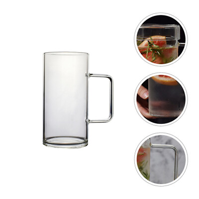 #ad 700ml Clear Glass Cup Ideal for Hot or Cold Drinks
