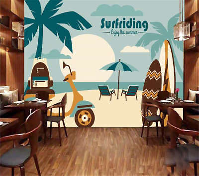 #ad Beach On Vacation 3D Full Wall Mural Photo Wallpaper Printing Home Kids Decor