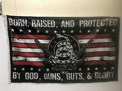 #ad Dont Tread Flag 2nd Amendment Flags Protected Guns God Guts Flags 3x5 USA Seller