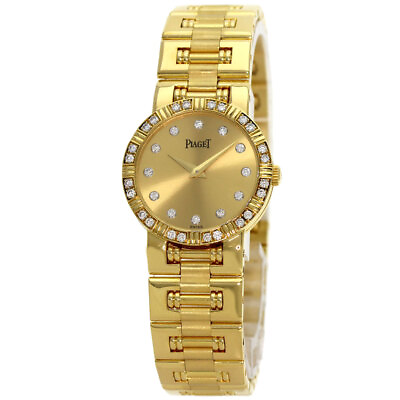 #ad PIAGET Dancer 12P Diamond Watches 80564K81 K18 Yellow Gold 18K Yellow Gold L...