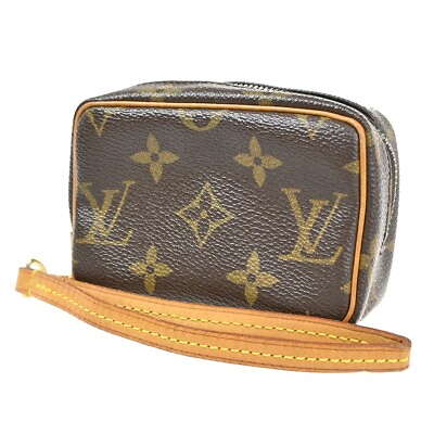#ad LOUIS VUITTON Trousse Wapity Pouch Bag Monogram Leather Brown M58030 64YE434