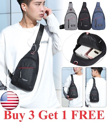 #ad Men Fashion Multifunction Shoulder Bag Crossbody Sling hiking travel biking bag