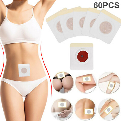 #ad 60PCS Slim Patch Weight Loss Slimming Diets Pads Detox Burn Fat Adhesive US