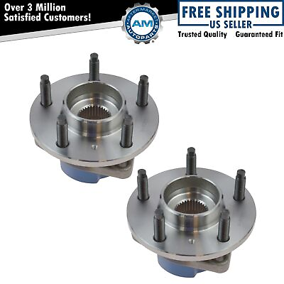 #ad Set of 2 NEW Front Driver and Passenger Wheel Hub and Bearing Assembly w o ABS
