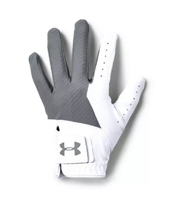 #ad NEW Under Armour UA Medal Golf Gloves Pick Size White gray