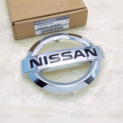 #ad GENUINE Nissan Front Grille Chrome Emblem 14 2018 NISSAN VERSA NOTE 62890 3VA0A