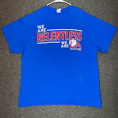#ad GILDAN Shirt Extra Large Blue L.A Clippers We Are Relentless We Are LA Tee Mens