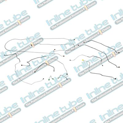 #ad 1972 3 4 Ton Power Disc Chevrolet Gmc Longbed Truck Coil Brake Line Set 2Wd Ss
