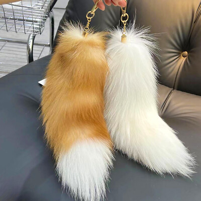 #ad Real Fox Fur Tail Keyring Bag Charm HandBag Purse Pendant Cosplay Tools Tassels