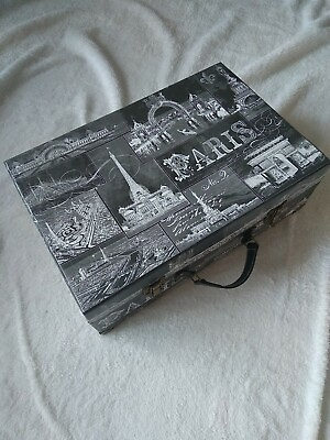 #ad NEW Pooch amp; Sweetheart PARIS Trunk Chest Suitcase Box Storage Organizer