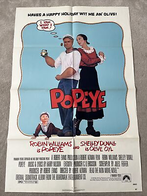 #ad Popeye 1980 Original US One Sheet Movie Poster