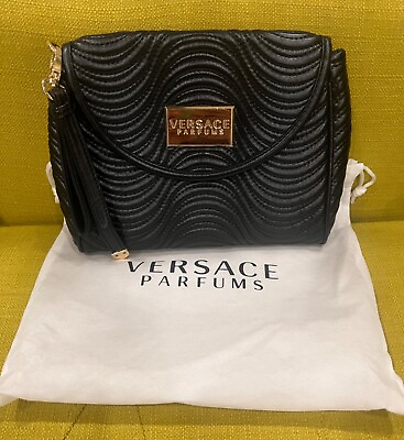 #ad Versace black clutch purse BRAND NEW AUTHENTIC WITH DUST BAG