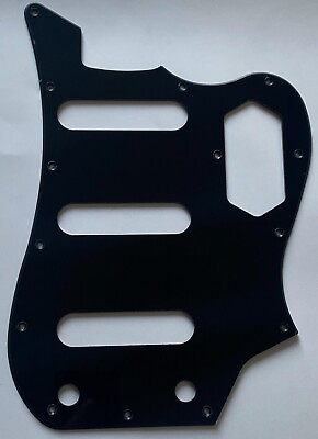 #ad For Fit Fender Squier Vintage Modified Bass VI Guitar Pickguard 1 Ply Black