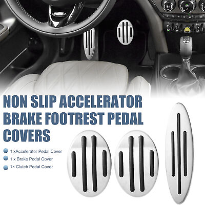 Manual Foot Pedals Kit Brake Clutch Gas Pedal Cover for Mini Cooper JCW R52 R53