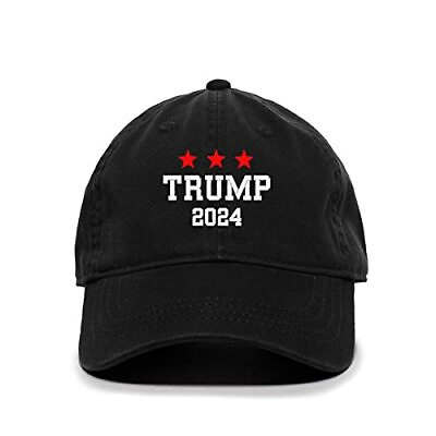 #ad Trump 2024 Baseball Cap Embroidered Cotton Adjustable Dad Hat