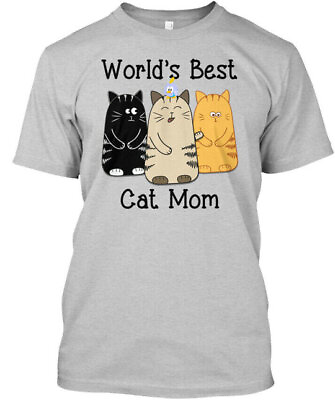 #ad Cat worlds Best Cat Mom Worlds T Shirt Made in the USA Size S to 5XL