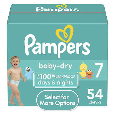 #ad Baby Dry Diapers Size 7 54 Count Select for More Options