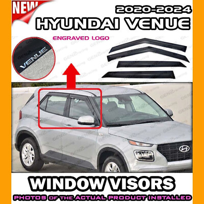 #ad WINDOW VISORS for 2020 → 2024 Hyundai Venue DEFLECTOR VENT SHADE RAIN GUARD