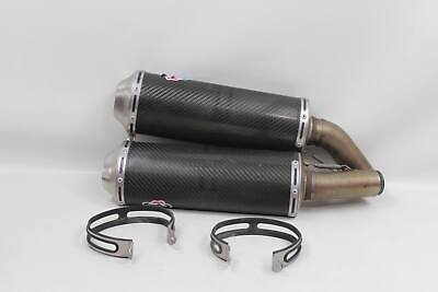#ad Ducati 1098S 1098 848 1198 Termignoni Carbon Fiber Exhaust Cans Mufflers Pipes