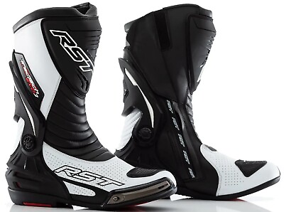 #ad RST Tractech EVO III CE Mens Motorcycle Boots White